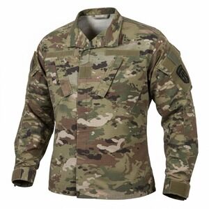 VTG Army NATO Camo Jacket Size Medium-Long Zip & Hook/Loop Closure Patch